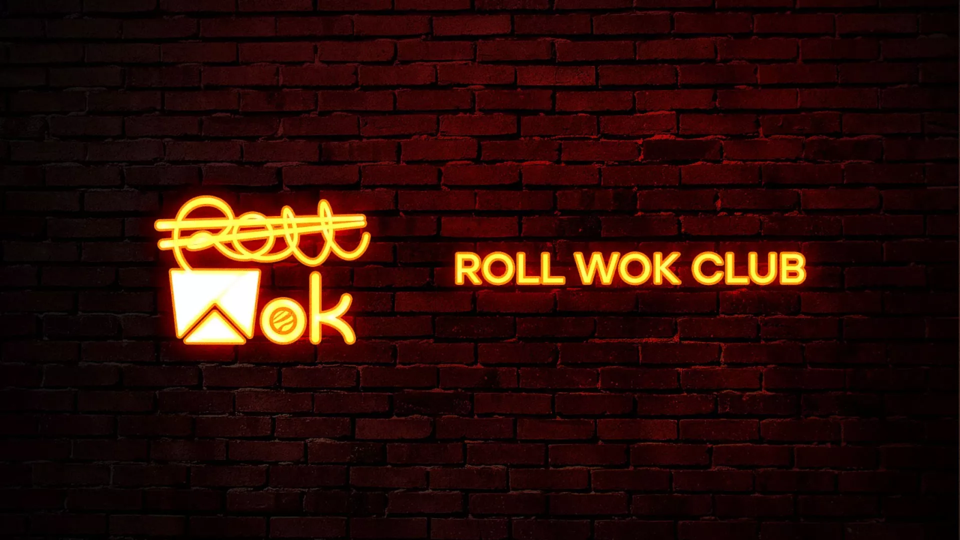 Разработка интерьерной вывески суши-бара «Roll Wok Club» в Высоцке